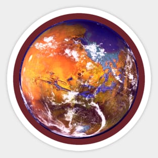 Ancient Mars Rendering Sticker